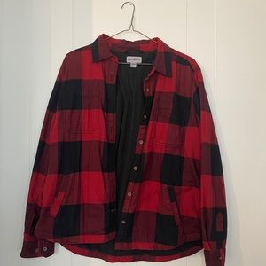 Red & Black Plaid Coat